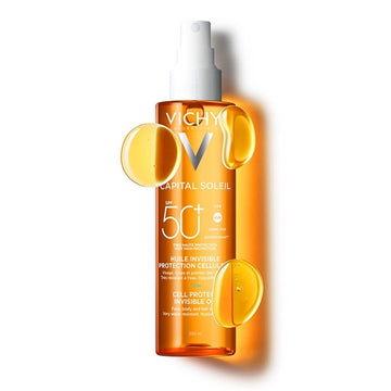 Vichy Capital Soleil SPF50+ Invisible Oil Αντηλιακό Λάδι Προστασίας για Σώμα και Μαλλιά